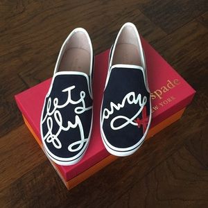 NWT kate spade Fly Away suede sneaker shoes